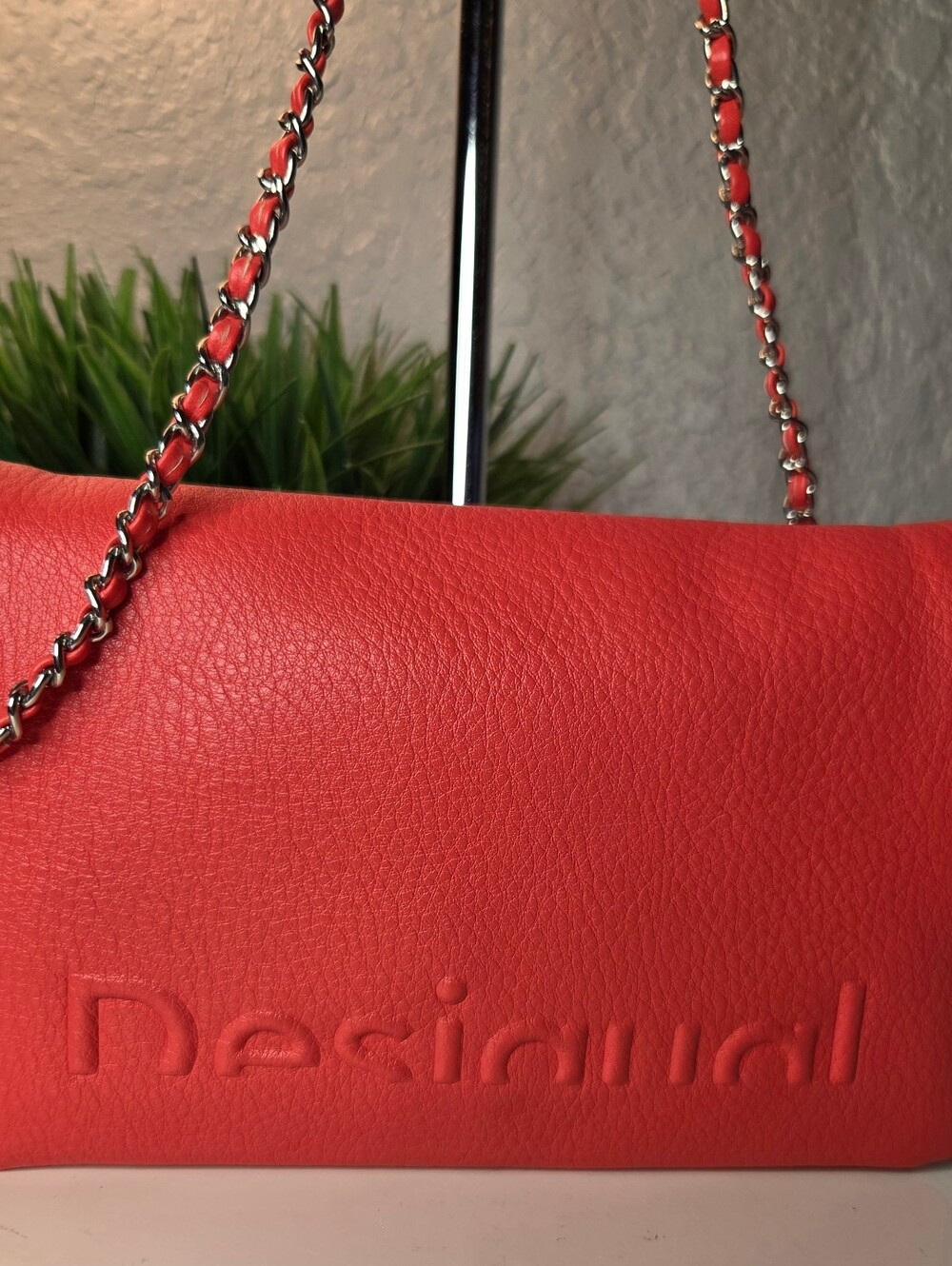 Desigual Half Logo Dortmund Coral Crossbody Shoulder Clutch Bag - Picture 2 of 14